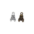 Skull and Crossbones Metal Charm in 2 Pictured Finishes view 1