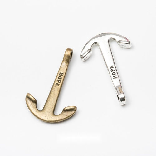 Group view of hope anchor charm on a white background