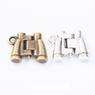 Binoculars metal component, front grouping showing the available finishes.