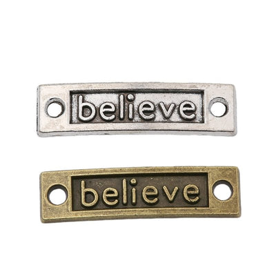 believe curved two loop connector shown from the front in the available metallic finishes