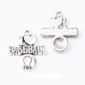 Baseball Theme Multi-Loop Metal Connector Charms Jewelry Components view 1