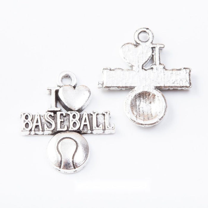 Baseball Theme Multi-Loop Metal Connector Charms Jewelry Components