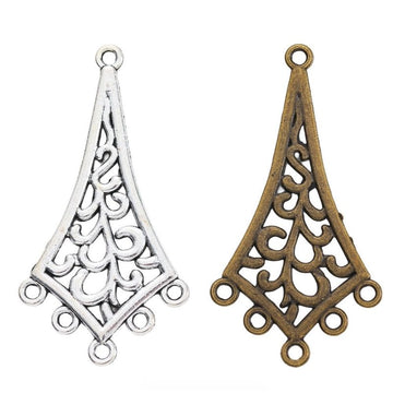 Openwork Kite Chandelier Connector in Two Antique Finishes