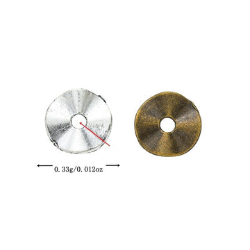Faceted Disc Spacer Beads in Antique Bronze and Silver Finishes