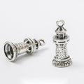 Detailed Lighthouse Charm Metal Pendant for Jewelry Making view 1