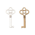 Four Loop Skeleton Key Metal Charms in Two Finishes view 1