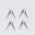 Smooth Angel Wing Charm In 1 Metal Finish For Jewelry Making view 1