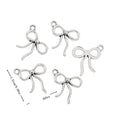 Ribbon Bow Metal Charm Pendant Jewelry Making Component view 1