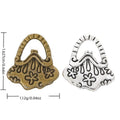 Floral Handbag Metal Charms in Two Antique Finishes view 1