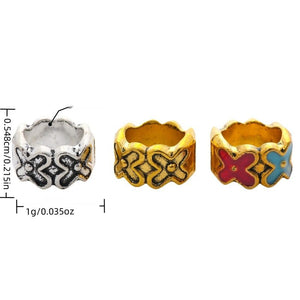 Patterned Large Hole Bead in Three Decorative Finishes