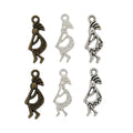 Woman Silhouette Charm in 3 Metal Finishes for Jewelry Making view 1