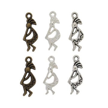 Woman Silhouette Charm in 3 Metal Finishes for Jewelry Making