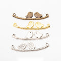 Lovebirds Branch Connector Metal Pendant for Jewelry Making view 1