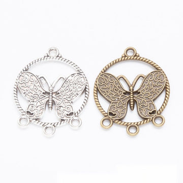Butterfly Chandelier Connector in Two Antique Finishes