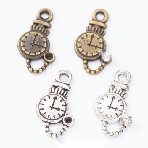 Pocket Watch Chain components shown together in the available finishes