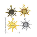 Sunburst Round Cabochon Setting Charms in Four Finishes view 1