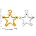 Open Star Charm with an outlined five-point star with rounded tips in 2 Metal Finishes view 1