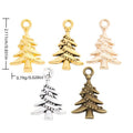 Raised Christmas Tree Metal Charms in Five Metallic Finishes view 1