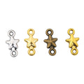 Ringed Figure Star Metal Charm for Jewelry Making in 4 Visible Finishes view 1