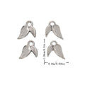 Small Curved Leaf Metal Charm in Antique Silver Tone view 1