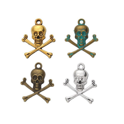 Finish assortment shown together of the skull and crossbones charm