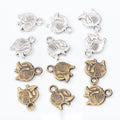Tiny Elephant Charm in 2 Finishes for Jewelry Making view 1