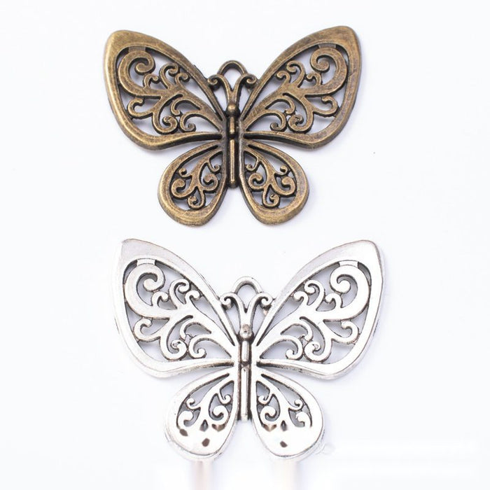 Openwork Butterfly Components in Two Antique Finishes