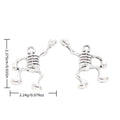 Articulated Skeleton Metal Charm in Antique Silver Tone view 1