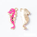 Colorful Enamel Seahorse Metal Charm Pendant For Jewelry Making view 9