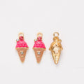 Enamel Ice Cream Cone Charm Metal Pendant for Jewelry Making view 10