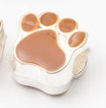 Paw Print Large Hole Bead in Nine Enamel Color Options view 12