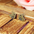 Thick Bird Charm With Crystal Setting Holes In Multiple Metal Finishes view 1