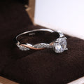 Clear Round Stone Twisted Two Tone Ring Jewelry Accessory view 3
