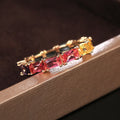 Multicolor Baguette Full Eternity Band In Two Metal Tones view 4