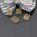 Vintage Alloy Girl Charm Pendant 17x13mm