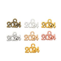 Four Digit Number Metal Charms in 28 Color Variants view 8