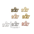 Four Digit Number Metal Charms in 28 Color Variants view 9