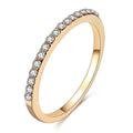 Slim Half-Eternity Clear Stone Band In Three Metal Tones view 8