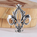 Openwork Fleur De Lis Brooch in Gold and Silver Tones view 7