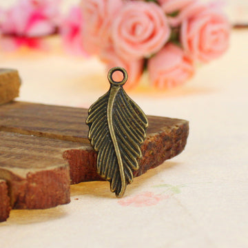 Double-Sided Veined Leaf Charms in Three Vintage Finishes