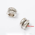 Heart Theme Large Hole Silver Tone Metal Beads Craft Beads view 12