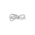 Gold Silver Crystal Outline Bow Pin Brooches Two Tones view 6