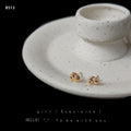 Irregular Molten Nugget Texture Mini Stud Earrings view 2