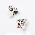 Skull And Object Large Hole Silver Tone Metal Beads view 10