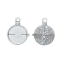 Sunburst Round Cabochon Pendant Settings in Five Size Finishes view 8