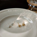 Irregular Molten Nugget Texture Mini Stud Earrings view 1
