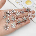 Metallic Snowflake Metal Charms for Jewelry and Craft Projects view 3