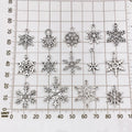 Metallic Snowflake Metal Charms for Jewelry and Craft Projects view 2
