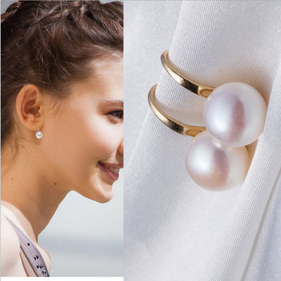 Primary supplied view of white pearl-look ball hook earrings