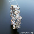 Alternating Pear And Round Clear Stone Eternity Band Ring view 5